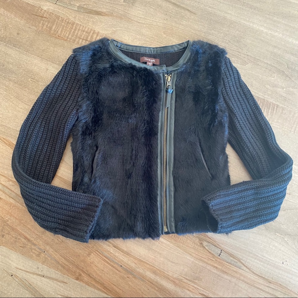 Imoga Girls Youth Faux Fur Jacket Size 8